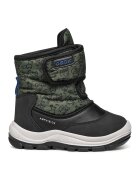 Geox Ghete impermeabile cu inchidere velcro - Negru/Alb optic/Verde feriga