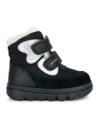 Geox Ghete impermeabile cu velcro si detalii de piele intoarsa - Negru/Roz pal
