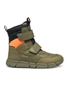 Geox Ghete impermeabile de iarna cu velcro Flexyper ABX - Portocaliu mandarina/Verde masliniu