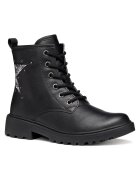Geox Ghete pentru fete - piele ecologica - model cu stea - negru