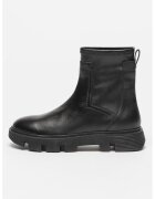 Geox Ghete slip-on de piele si piele ecologica Vilde - Negru