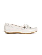 Geox Mocasini de piele Vega - Alb murdar