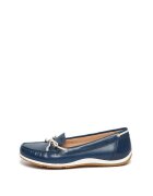 Geox Mocasini de piele Vega - Bleumarin