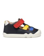 Geox Pantofi de piele cu decupaje - Multicolor/Bleumarin