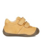 Geox Pantofi de piele nabuc si piele intoarsa cu velcro - Galben sofran