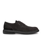 Geox Pantofi derby de piele intoarsa - Gri antracit