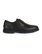 Geox Pantofi din piele cu sireturi - Maro inchis