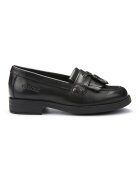 Geox Pantofi loafer de piele cu franjuri - Negru