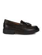 Geox Pantofi loafer de piele cu franjuri - Negru