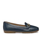 Geox Pantofi loafer din piele cu detalii metalice - Bleumarin