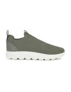 Geox Pantofi slip-on din material textil Spherica - Verde inchis