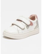 Geox Pantofi sport cu barete velcro Nashika - Alb/Argintiu