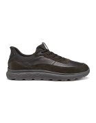 Geox Pantofi sport cu garnituri de piele si piele intoarsa - Maro inchis