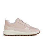Geox Pantofi sport cu garnituri din piele intoarsa - Roz pastel