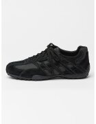 Geox Pantofi sport cu garnituri din piele intoarsa si sireturi - Negru