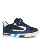 Geox Pantofi sport cu inchidere velcro si detalii din piele intoarsa - Bleumarin