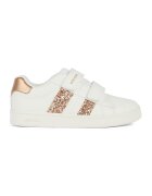Geox Pantofi sport cu inchidere velcro si detalii stralucitoare Eclyper - Alb/Auriu