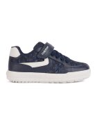 Geox Pantofi sport cu inchidere velcro si garnituri din piele ecologica - Bleumarin