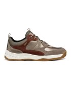 Geox Pantofi sport cu insertii de piele intoarsa - Auriu/Maro taupe