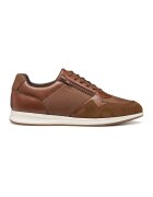 Geox Pantofi sport cu insertii de piele intoarsa - Maro scortisoara