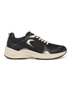 Geox Pantofi sport cu insertii de plasa - Auriu/Negru