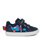 Geox Pantofi sport cu insertii din piele ecologica - Albastru deschis/Bleumarin