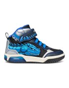 Geox Pantofi sport cu LED-uri si velcro - Albastru deschis/Bleumarin