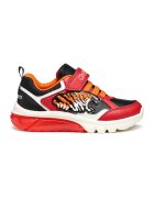 Geox Pantofi sport cu model si LED-uri - Negru/Portocaliu/Rosu vermillion