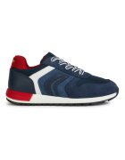 Geox Pantofi sport cu sireturi si insertii de piele intoarsa - Albastru/Bleumarin