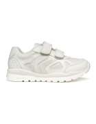 Geox Pantofi sport cu veclro si plasa - Alb murdar