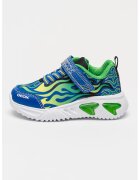 Geox Pantofi sport cu velcro si design grafic - Verde/Bleumarin