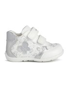 Geox Pantofi sport cu velcro si detalii stralucitoare Elthan - Alb/Argintiu