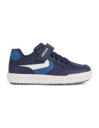 Geox Pantofi sport cu velcro si garnituri din piele ecologica - Bleumarin
