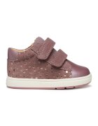 Geox Pantofi sport cu velcro si insertii de piele intoarsa - Roz inchis