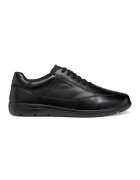 Geox Pantofi sport de piele cu detalii din material textil - Negru