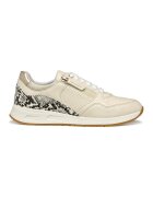 Geox Pantofi sport de piele ecologica cu perforatii - Bej deschis