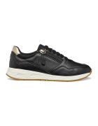 Geox Pantofi sport de piele ecologica cu perforatii - Negru