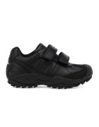 Geox Pantofi sport de piele si piele ecologica cu velcro - Negru