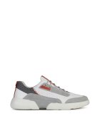 Geox Pantofi sport de piele si piele intoarsa cu insertii textile Smoother