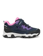 Geox Pantofi sport din material sintetic si textil cu velcro - Negru/Violet/Bleumarin