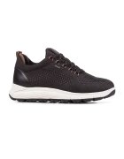 Geox Pantofi sport din material textil cu garnituri din piele intoarsa - Gri antracit