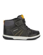 Geox Pantofi sport din piele cu barete cu inchidere velcro - Negru/Galben