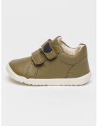 Geox Pantofi sport din piele cu inchidere velcro - Kaki