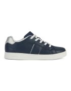 Geox Pantofi sport din piele ecologica cu garnituri contrastante - Bleumarin