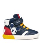 Geox Pantofi sport din piele ecologica cu imprimeu cu desene animate - Rosu/Bleumarin