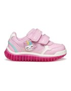 Geox Pantofi sport din piele ecologica cu model grafic si inchidere velcro - Roz