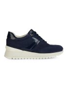 Geox Pantofi sport din piele intoarsa cu garnituri sintetice - Bleumarin