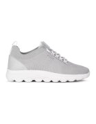 Geox Pantofi sport din plasa tricotata cu detaliu de piele - Gri deschis