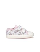 Geox Pantofi sport fete Textil - Alb - Alb