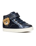 Geox Pantofi sport high-cut cu insertii din piele intoarsa Kilwi - Maro nisip/Bleumarin